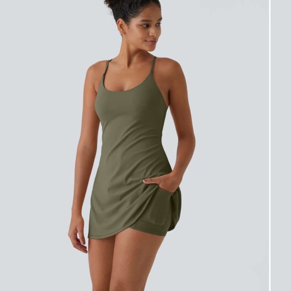 Halara Softlyzero™ Plush Backless Active Dress-Easy Peezy Edition